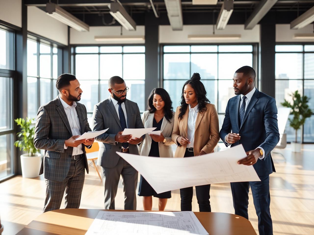 Adedara Ola & Co. team reviewing development plans