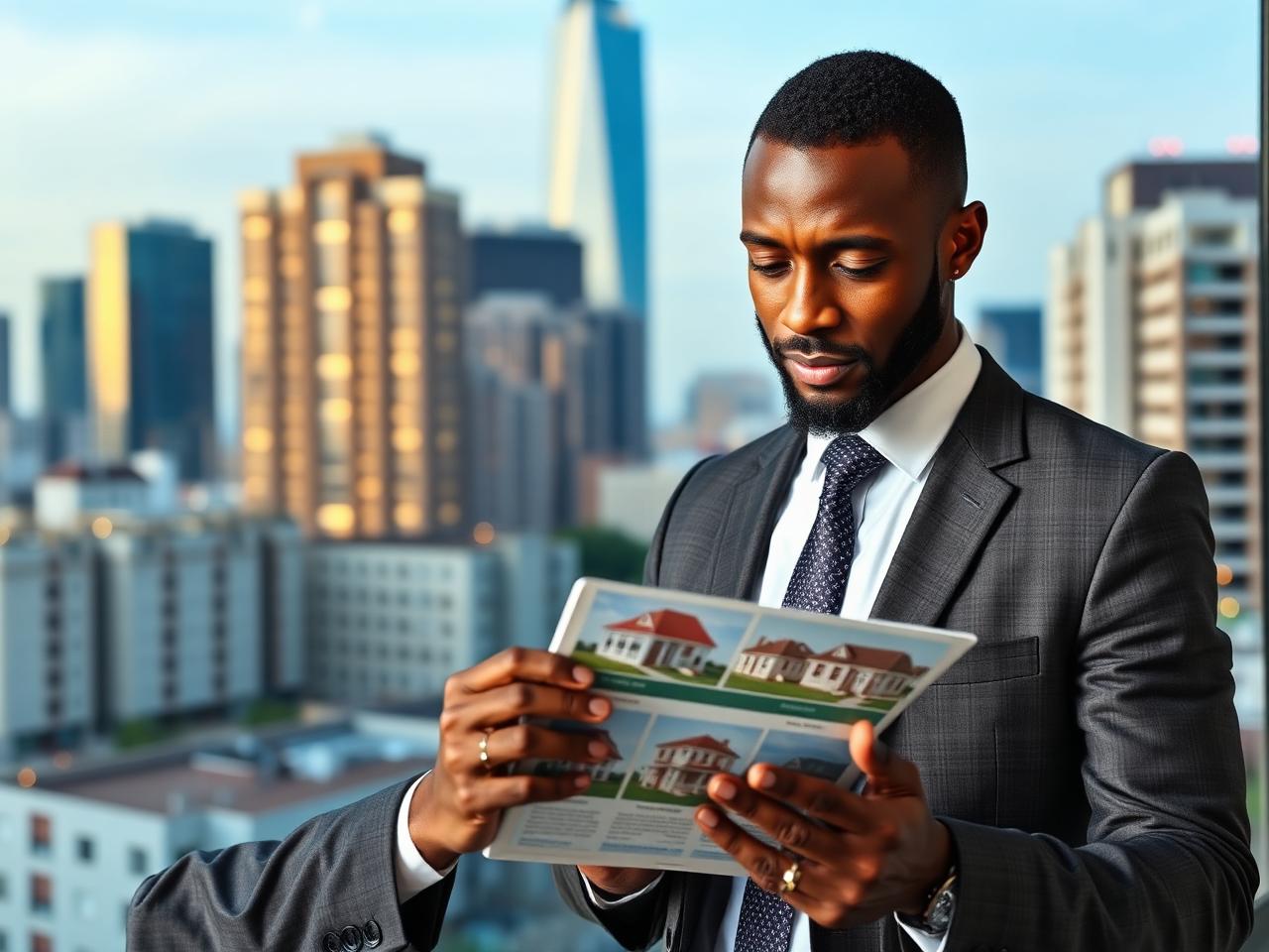 Real estate investor reviewing portfolio